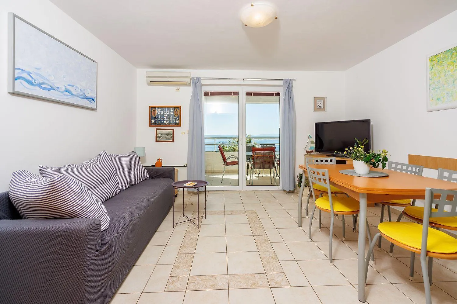 Komfortables Apartment Nur 500 Meter Zum Strand Mit Meerblick, Waschmaschine, Parkplatz 드라말리